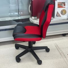 店頭引渡し 中古 ニトリ 学習イス Ｎウィン フェイクレザー ブラック レッド 家具 チェアの画像