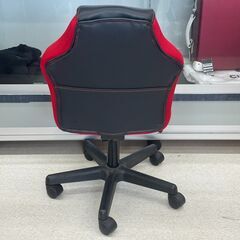 店頭引渡し 中古 ニトリ 学習イス Ｎウィン フェイクレザー ブラック レッド 家具 チェアの画像