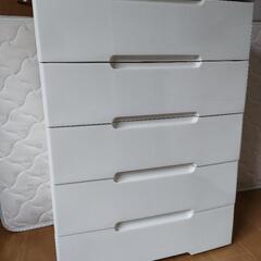 美品★ウッドトップ5段チェスト