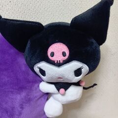 サンリオ　クロミちゃんミニぬいぐるみ付きハート型クッションの画像