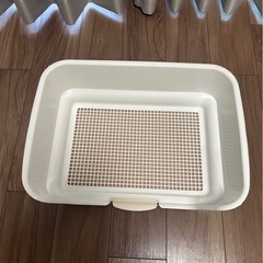 リッチェル　お掃除簡単ステップ壁付トイレ ペットトイレ トイレ　アイボリー の画像