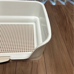 リッチェル　お掃除簡単ステップ壁付トイレ ペットトイレ トイレ　アイボリー の画像