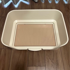 リッチェル　お掃除簡単ステップ壁付トイレ ペットトイレ トイレ　アイボリー の画像