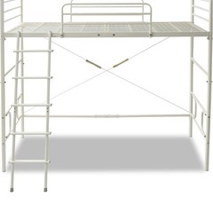 「ほぼ新品」山善　ロフトベッド　アイボリー