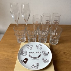 グラス、皿1個50円