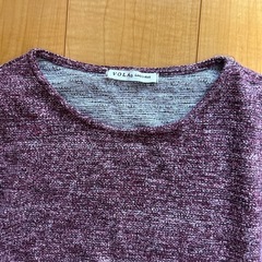VOLA ニットチュニック パープル系 五分袖の画像