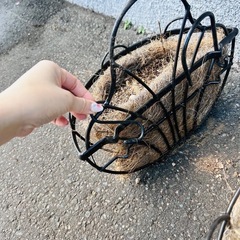 掛けるタイプの鉢　３つの画像