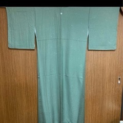 【新品未使用】モスグリーン色 色無地着物