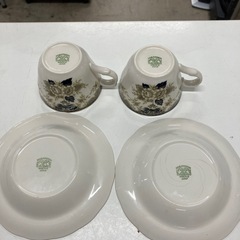 ☆値下げ☆ロ 2505-149 NIKKO DOUBLE PHOENIX カップ&ソーサー2客 バラ売り不可 キズ 汚れありの画像