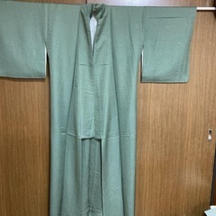 【新品未使用】モスグリーン色 色無地着物