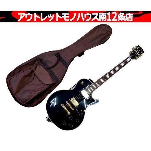 Grass Roots LesPaul Custom エレキギター ブラック×ゴールド 弦楽器