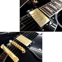 Grass Roots LesPaul Custom エレキギター ブラック×ゴールド 弦楽器
