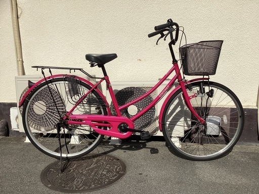 ♪ジモティー特価♪スタンダード2本パイプフレーム2６型ファミリーサイクル　中古自転車