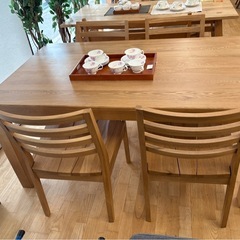 N971★新城家具★ダイニング５点セット★ダイニングテーブル★幅1500ｍｍの画像