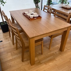 N971★新城家具★ダイニング５点セット★ダイニングテーブル★幅1500ｍｍの画像