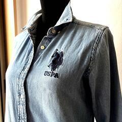 US POLO ASSN デニム長袖シャツ刺繍　ユーエスポロアッスンの画像