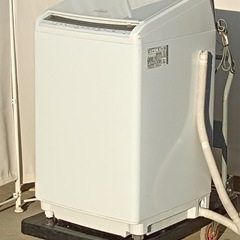 F1923【HITACHI】2021年製　電気洗濯乾燥機　8kg  乾燥4.5kg   BW-DV80F形　外形寸法　幅610㎜  奥行635㎜  高さ1040㎜の画像