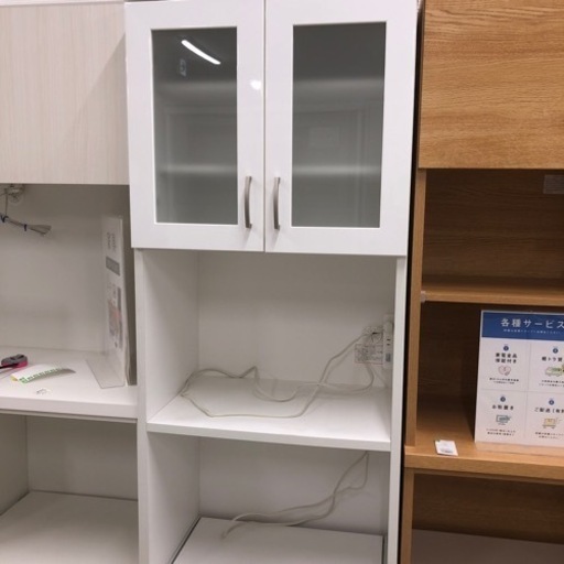 ニトリレンジボード二枚扉 60センチ幅ホワイト【トレファク堺福田店】