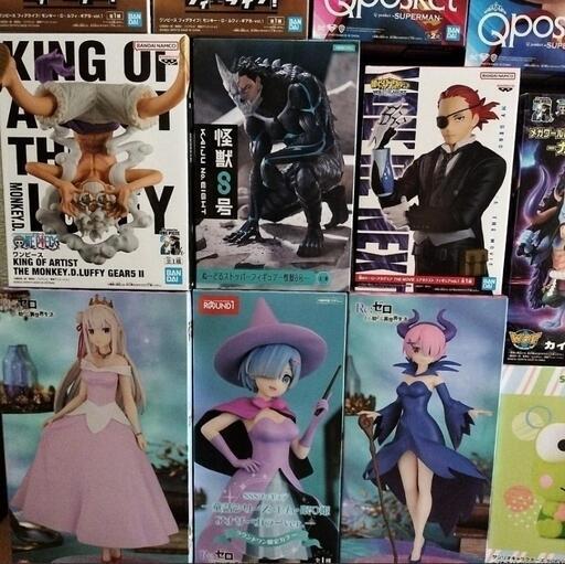 未使用品】フィギュアまとめワンピースリゼロ推しの子怪獣8号
