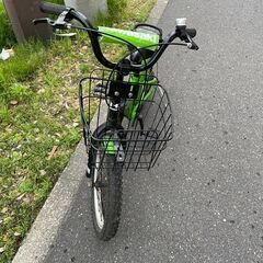 キッズ自転車　No.253　kawasaki　グリーン/ブラック　KX16　16インチ　【リサイクルショップどりーむ荒田店】の画像