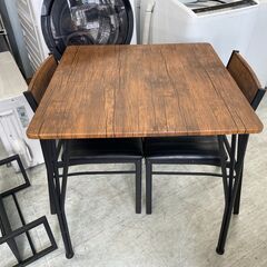 ビンテージ調ダイニング３点セット　幅75　奥行75　高さ75.5...