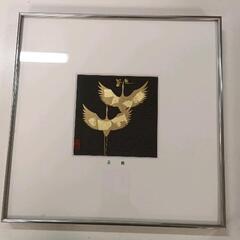 0505-109 輪島塗パネル 蒔絵師丹蔵 昇鶴