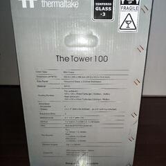 新品未開封 Thermaltake The Tower 100 ミニタワーPCケース 3面強化ガラスパネル搭載

の画像