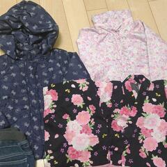 女の子 洋服 まとめ売り(110サイズ)浴衣、水着、手袋  の画像