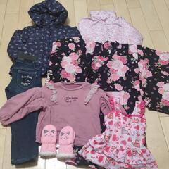 女の子 洋服 まとめ売り(110サイズ)浴衣、水着、手袋  