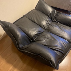 ソファ　レザー　2人がけ　ローソファの画像