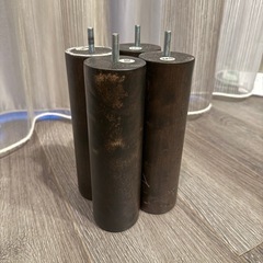 無印 脚付マットレス用 木製脚 20cm(ブラウン)