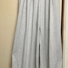★ ライトグレー ワイド スウェット パンツ ミニ裏毛 未使用 試着のみ★の画像