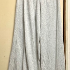 ★ ライトグレー ワイド スウェット パンツ ミニ裏毛 未使用 試着のみ★の画像