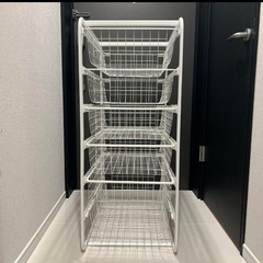 IKEAのALGOT (アルゴート)天板無し バスケット4 バス...