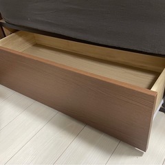 ニトリ　引き出し付きダブルベッドの画像