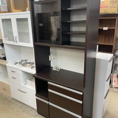 食器棚　No.3023　ダークブラウン　松田家具　セパレートタイ...