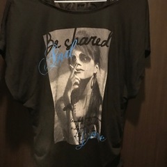 黒レース肩出しTシャツ