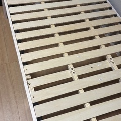 すのこベッド シングル パイン 白 ホワイト 解体可の画像