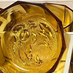 未使用品　琥珀色 八角形デザートボウル 6個セットの画像