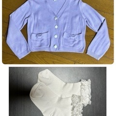 【110セット】BREEZEカーディガン+ワンピース+ソックス
　入園式　結婚式の画像