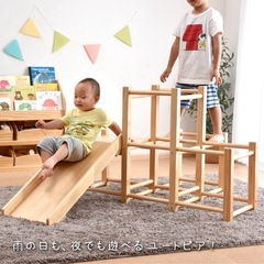 （お譲りする方確定しました）
滑り台つきジャングルジム 木製 の画像