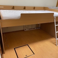 配達＆設置可🚚 ロフトベッド シングルベット マットレス美品の画像