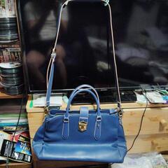大人気商品！ サマンサヴェガ　青いレザーショルダーバッグ