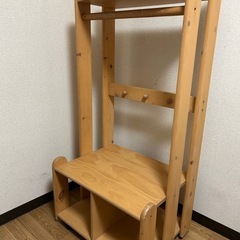 ハンガーラック木製子供用の画像