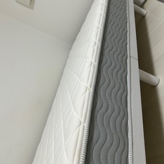 シングルベッド　ニトリ高級
マットレス付き　 白の画像