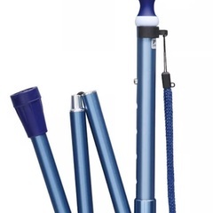 折りたたみ杖　ブルー　美品の画像