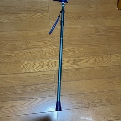 折りたたみ杖　ブルー　美品の画像
