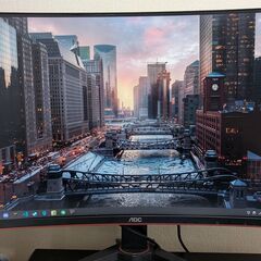 AOC 31インチ 湾曲モニター 1080p 144hz