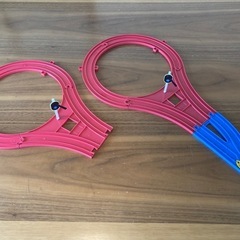 プラレール　Uターンレール×2、単線複線ポイントレール