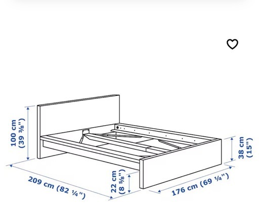 IKEA ベッドフレーム クイーン MALM マルム  イケア